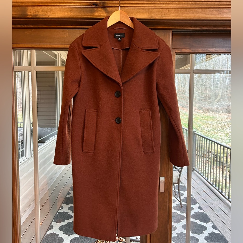 Evereve Rust Trench Coat